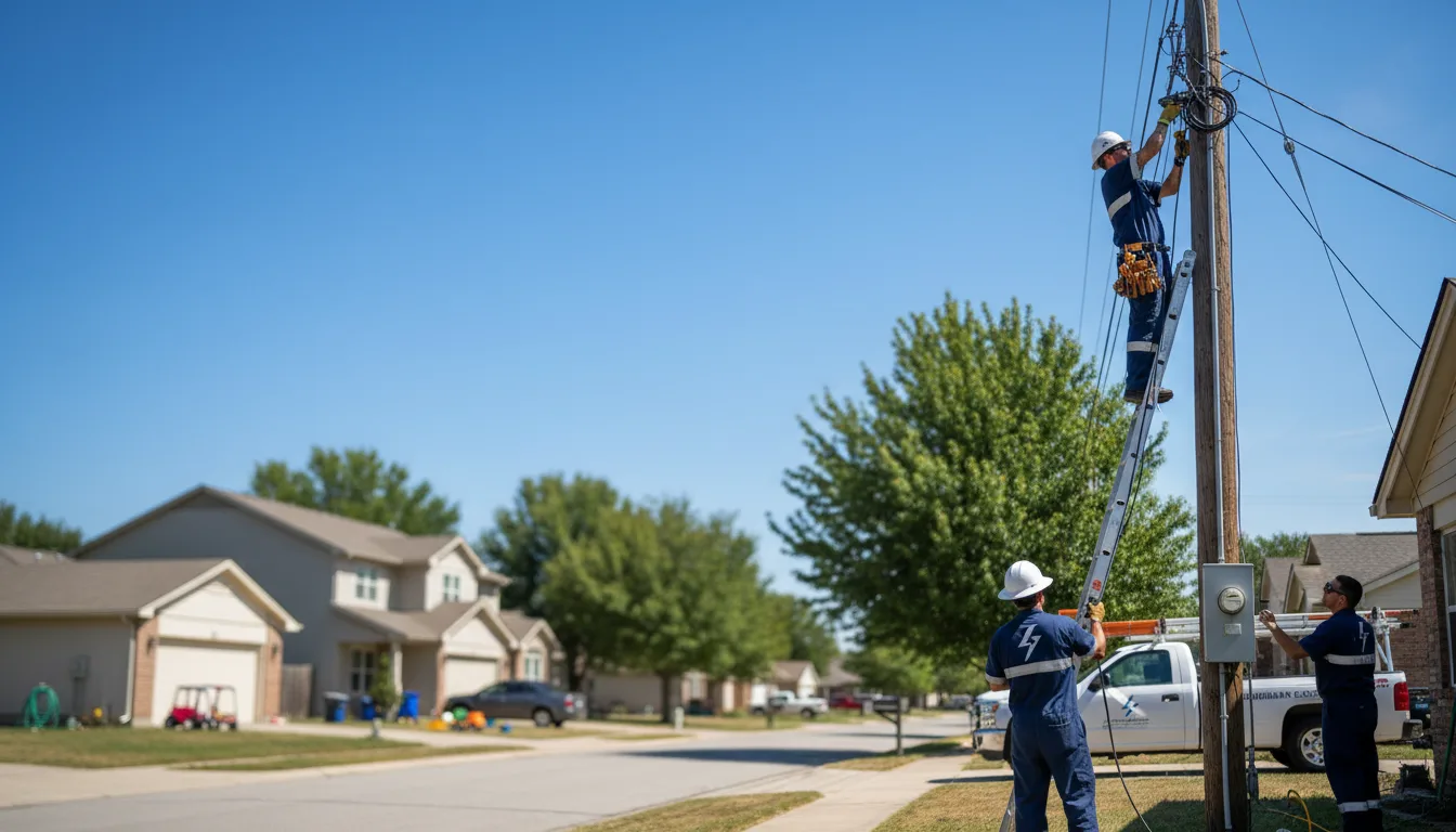 Residential electrician providing installation services in Pride, LA